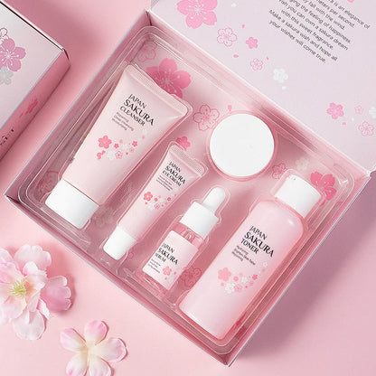 Japanese Sakura 5PC Moisturizing Face Cream Skincare Kit